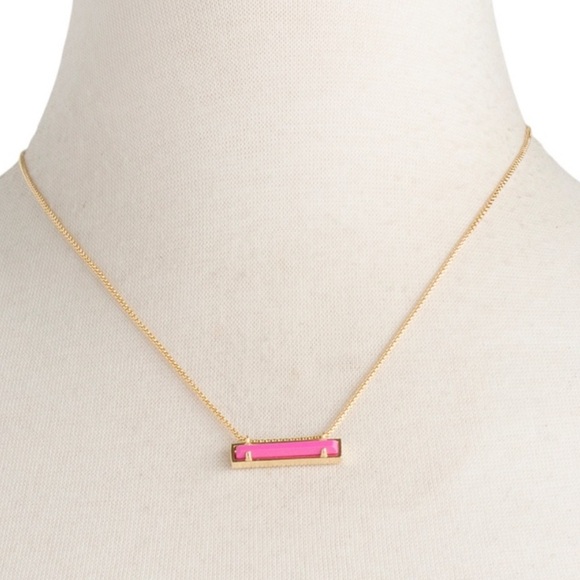 Kendra Scott Jewelry - Kendra Scott- Leanor Bar Bright Pink Magenta Pendant, EUC